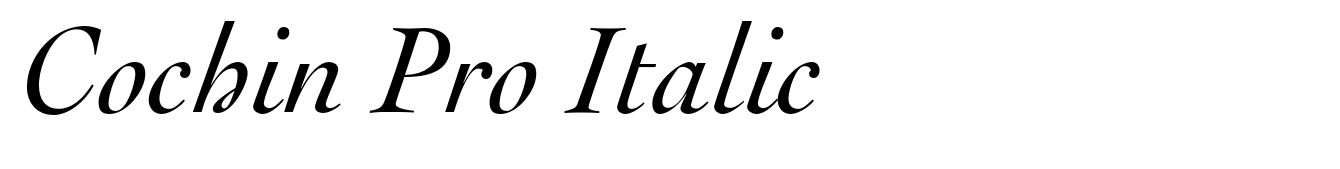 Cochin Pro Italic